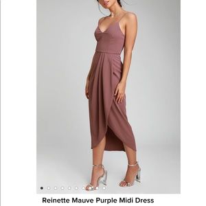Lulus XS purple mauve midi dress.